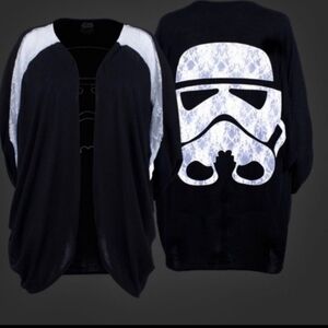 Star Wars Storm Trooper dolman sleeve cardigan NIP